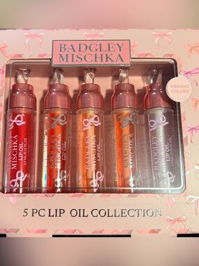 Badgley Mischka 5-Piece Lip Oil Collection NWT